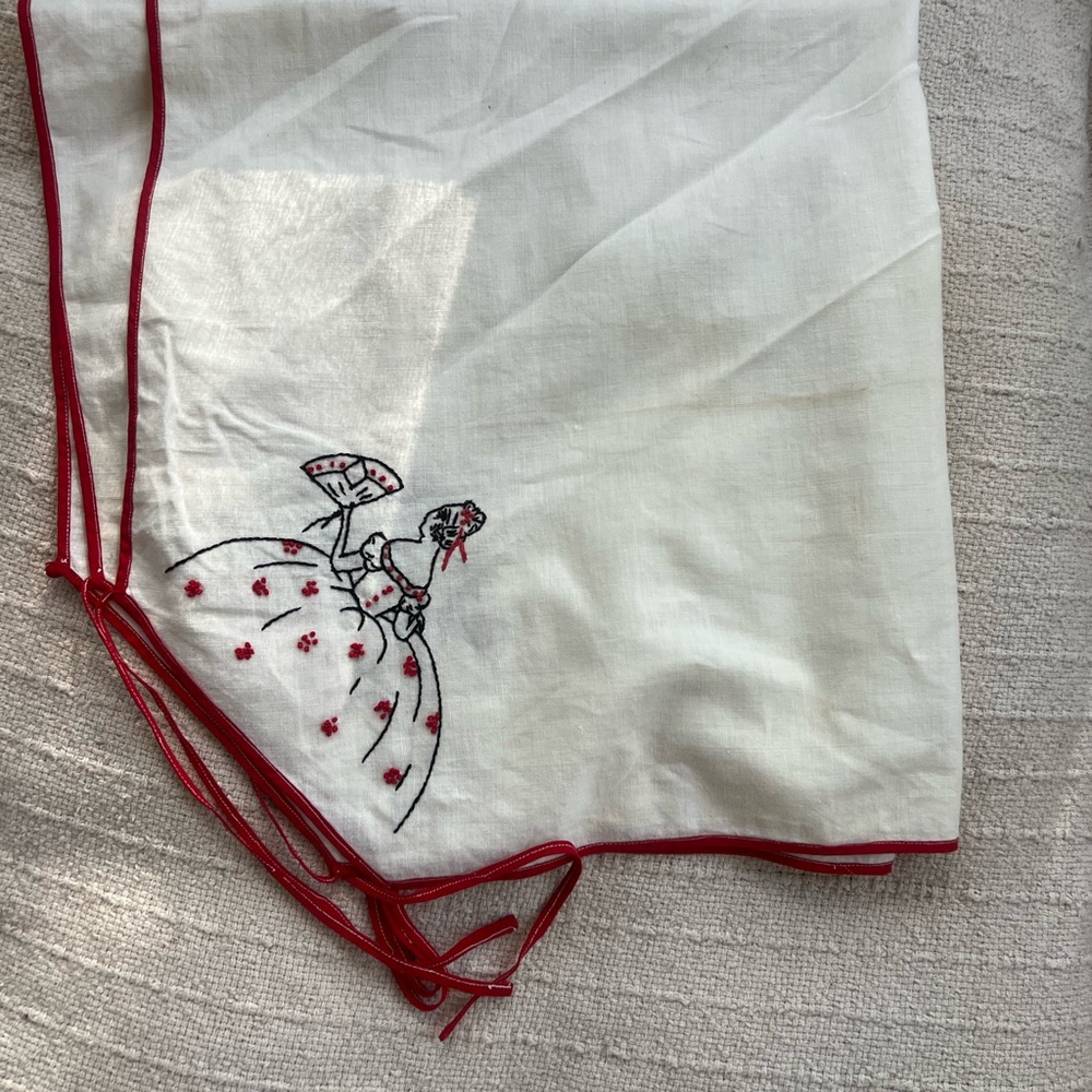 Vintage embroidered tablecloth